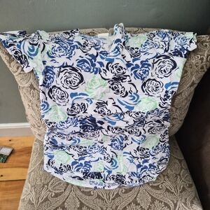 Grey's Anatomy Floral Print Women's Top - Blue and Green